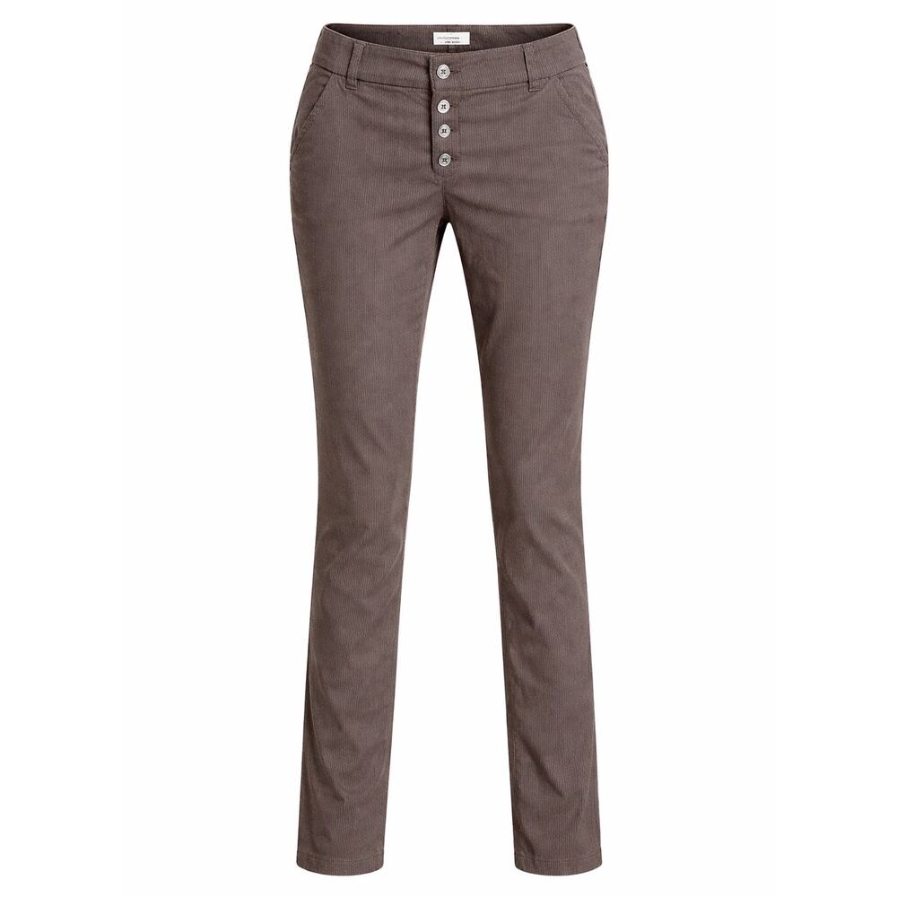 Flog 26 Brown Pinstripe Button Fly Skinny Pants Cotton Lycra Made Israel